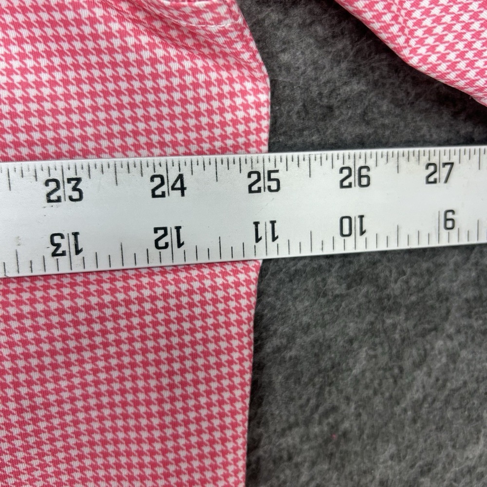 FootJoy Golf Polo Shirt Mens Large Pink White Houndstooth Brookstone Golf‎ & CC - Picture 10 of 12